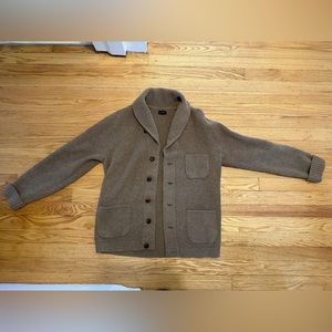 Jcrew men’s medium 100% lambs wool shawl cardigan sweater